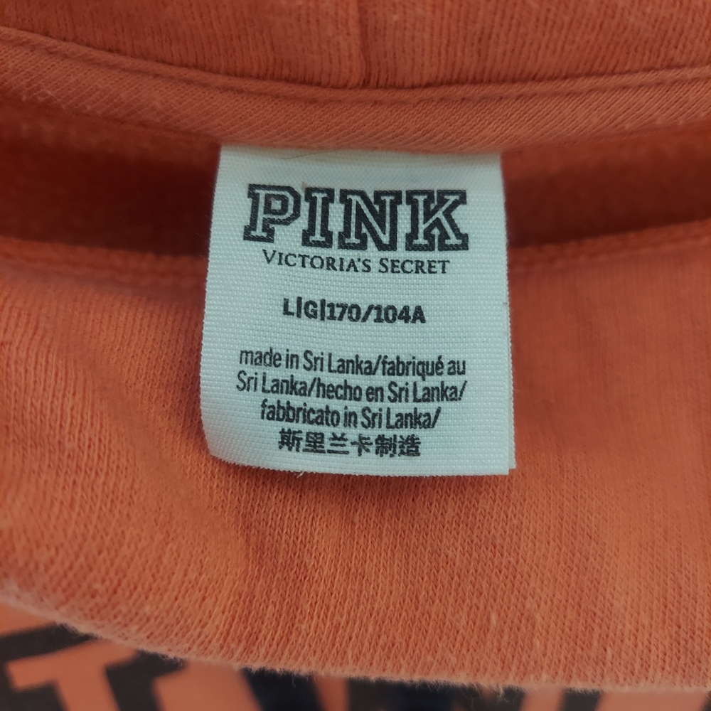 PINK Victoria’s Secret Coral Jogger Set Size Large Vibrant Loungewear - Picture 7 of 9